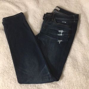Abercrombie Dark Wash Jeans with slight distress
